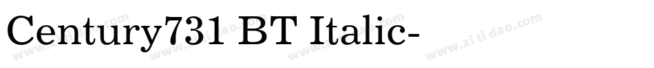 Century731 BT Italic字体转换